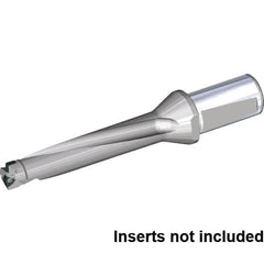 Kennametal - 6-1/2" Max Drill Depth, 5xD, 1.2992" Diam, Indexable Insert Drill - 2 Inserts, 32mm Shank Diam, Whistle Notch Shank - Caliber Tooling