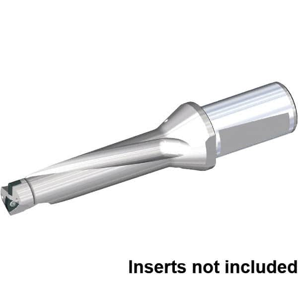 Kennametal - 3.15" Max Drill Depth, 4xD, 0.79" Diam, Indexable Insert Drill - 2 Inserts, 32mm Shank Diam, Whistle Notch Shank - Caliber Tooling