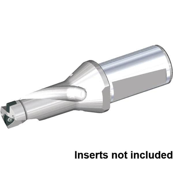 Kennametal - 1.22" Max Drill Depth, 2xD, 0.61" Diam, Indexable Insert Drill - 2 Inserts, 20mm Shank Diam, Whistle Notch Shank - Caliber Tooling