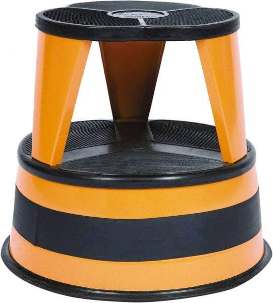 Cramer - 14-1/2" High, Orange Step Stool - Steel, 350 Lb Capacity, Type 1AA Industry Rating - Caliber Tooling