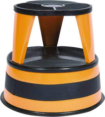 Cramer - 14-1/2" High, Orange Step Stool - Steel, 350 Lb Capacity, Type 1AA Industry Rating - Caliber Tooling