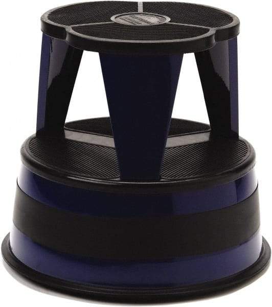 Cramer - 14-1/2" High, Navy Step Stool - Steel, 350 Lb Capacity, Type 1AA Industry Rating - Caliber Tooling