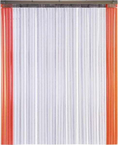 TMI, LLC - 10' Door Width x 12' Door Height PVC Ribbed with Reinforced Bonded Bead (Style) Armor Bond Strip Door Kit - 12" Strip Width x 0.108" Strip Thickness, Clear, 67% Overlap - Caliber Tooling