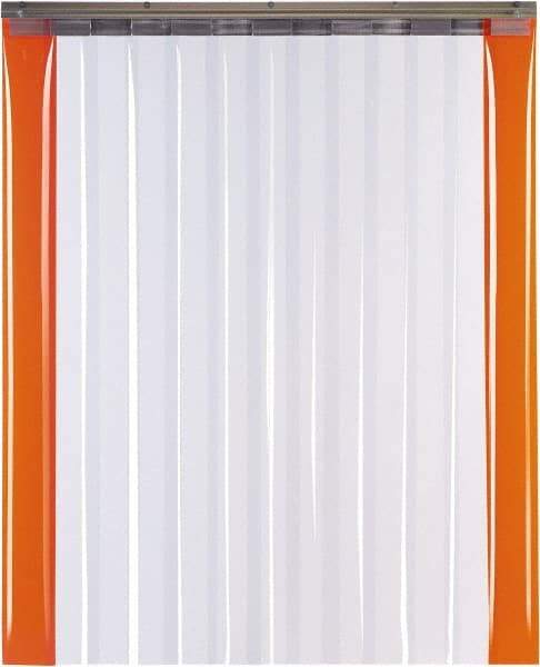 TMI, LLC - 8' Door Width x 10' Door Height PVC Smooth with Reinforced Bonded Bead (Style) Armor Bond Strip Door Kit - 12" Strip Width x 1/8" Strip Thickness, Clear, 67% Overlap - Caliber Tooling