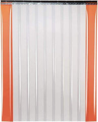 TMI, LLC - 8' Door Width x 8' Door Height PVC Smooth Strip Door Kit - 12" Strip Width x 1/8" Strip Thickness, Clear, 67% Overlap - Caliber Tooling