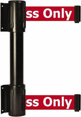 Tensator - 16.64" High x 89" Long x 3" Wide Barrier Dual Line Wall Mount - Steel, Black Powdercoat Finish, Black, Use with 898 Wall Receiver - Caliber Tooling