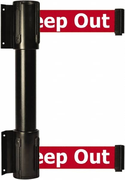 Tensator - 16.64" High x 156" Long x 3" Wide Barrier Dual Line Wall Mount - Steel, Black Powdercoat Finish, Black, Use with 898 Wall Receiver - Caliber Tooling