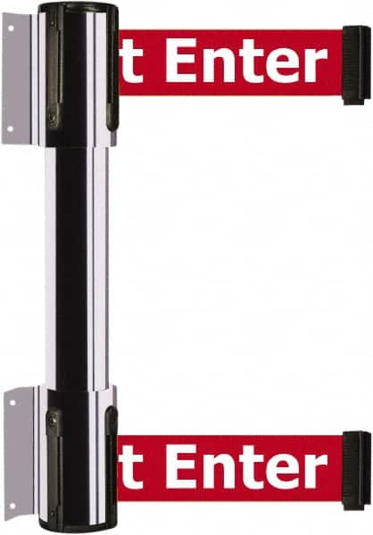 Tensator - 16.64" High x 89" Long x 3" Wide Barrier Dual Line Wall Mount - Steel, Polished Chrome Finish, Polished Chrome, Use with 898 Wall Receiver - Caliber Tooling