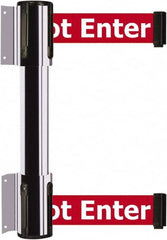 Tensator - 16.64" High x 156" Long x 3" Wide Barrier Dual Line Wall Mount - Steel, Polished Chrome Finish, Polished Chrome, Use with 898 Wall Receiver - Caliber Tooling