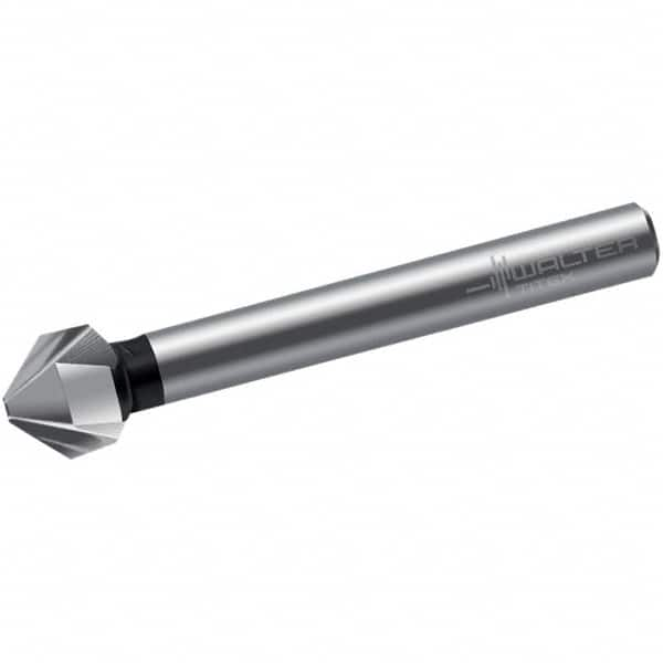 Walter-Titex - 4.3mm Head Diam, 4mm Shank Diam, 3 Flute 90° High Speed Steel Countersink - Caliber Tooling