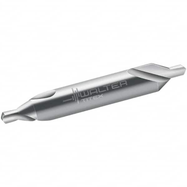 Walter-Titex - Metric Plain Cut 60° Incl Angle Solid Carbide Combo Drill & Countersink - Caliber Tooling