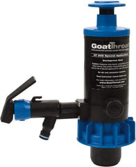 GoatThroat Pumps - 3/8" Outlet, 4 GPM, Polypropylene Hand Operated Transfer Pump - 56" OAL, For up to 55 Gal Drums, For Antifreeze, Caustics, Light Weight Liquids, Wetting Agents & Soaps - Caliber Tooling