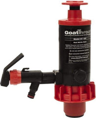 GoatThroat Pumps - 3/8" Outlet, 4 GPM, Polypropylene Hand Operated Transfer Pump - 56" OAL, For up to 55 Gal Drums, For Lightweight Oils & Petroleum Fluids with Flash Point Above 100°F (e.g., Diesel Fuel & Kerosene) - Caliber Tooling