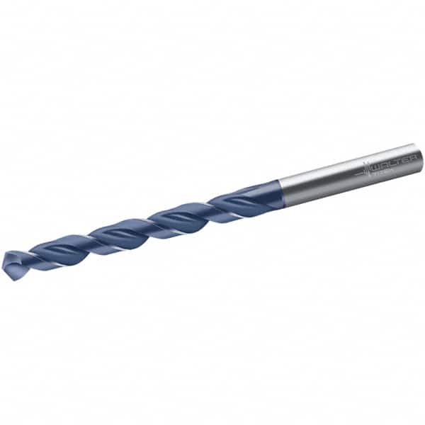 Walter-Titex - 16mm 118° Cobalt Jobber Drill - TiNAl Finish, Right Hand Cut, Spiral Flute, Straight Shank, 178mm OAL, VA Inox Point - Caliber Tooling