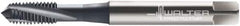 Walter-Prototyp - M6x1.00 Metric 3 Flute 6H Modified Bottoming Spiral Flute Tap - Cobalt, TiCN Finish, 80mm OAL, Right Hand Flute, Right Hand Thread, Series 2041006 - Caliber Tooling