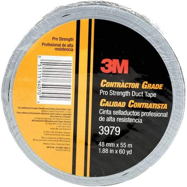 3M - 60 Yds Silver Duct Tape - 8 mil, Rubber Adhesive - Caliber Tooling