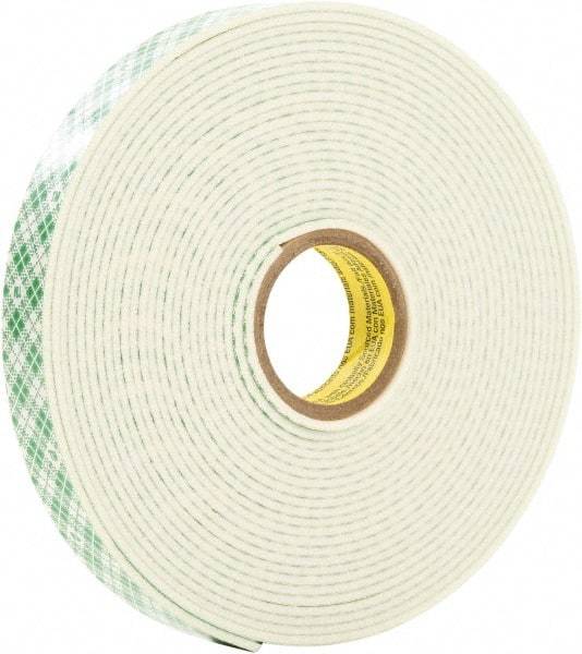 3M - 1/2" x 5 Yd Acrylic Adhesive Double Sided Tape - 0.04" Thick, Urethane Foam Liner, Series 4026W - Caliber Tooling