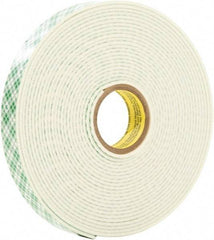 3M - 1/2" x 5 Yd Acrylic Adhesive Double Sided Tape - 0.04" Thick, Urethane Foam Liner, Series 4026W - Caliber Tooling