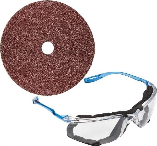 3M - 7" Diam 7/8" Hole 80 Grit Fiber Disc - Medium Grade, Ceramic, 8,600 Max RPM, Series 982C - Caliber Tooling