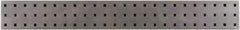 Triton - 36" Wide x 4-1/2" High Peg Board Strip - 1 Panel, Steel with Epoxy Coating, Silver - Caliber Tooling