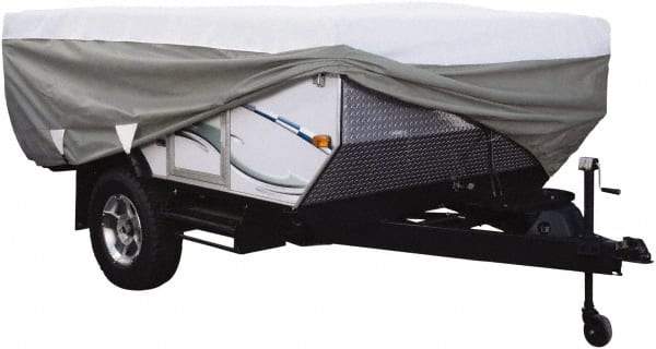 Classic Accessories - Polypropylene RV Protective Cover - 16 to 18' Long, Gray and White - Caliber Tooling