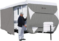 Classic Accessories - Polypropylene RV Protective Cover - 30 to 33' Long x 118" High, Gray and White - Caliber Tooling