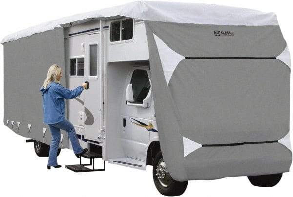 Classic Accessories - Polypropylene RV Protective Cover - 20 to 23' Long x 122" High, Gray and White - Caliber Tooling