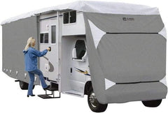 Classic Accessories - Polypropylene RV Protective Cover - 26 to 29' Long x 122" High, Gray and White - Caliber Tooling