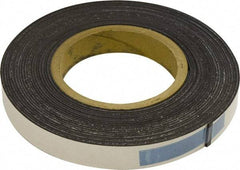 Mag-Mate - 300" Long x 1" Wide x 1/16" Thick Flexible Magnetic Strip - 12 Lb Max Pull Force, 6 Linear Ft/Lb Magnetic Pull Force, Adhesive Back, Dark Brown - Caliber Tooling