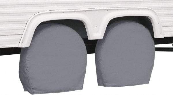 Classic Accessories - Polyvinyl Chloride RV Protective Cover - 40 to 42" Diam x 9-1/4" Wide, Gray - Caliber Tooling