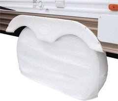 Classic Accessories - Polyvinyl Chloride RV Protective Cover - 27" Diam x 8" Wide, Snow White - Caliber Tooling