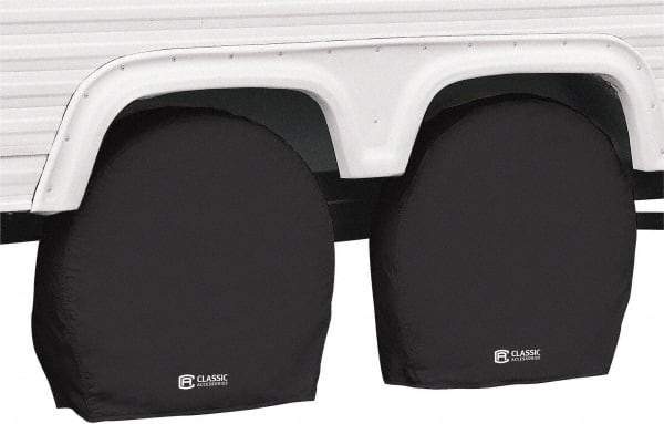 Classic Accessories - Polyvinyl Chloride RV Protective Cover - 29 to 31-3/4" Diam x 8-3/4" Wide, Black - Caliber Tooling