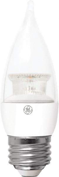 GE Lighting - 4 Watt LED Decorative Medium Screw Lamp - 2,700°K Color Temp, 300 Lumens, 120 Volts, Dimmable, Candle, 15,000 hr Avg Life - Caliber Tooling