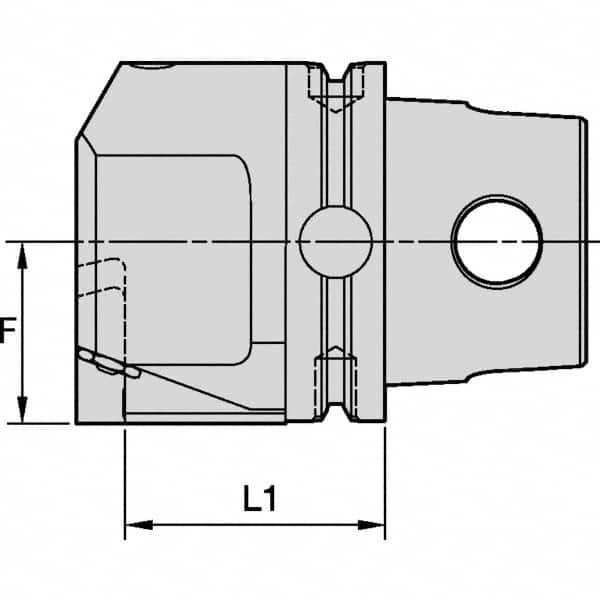 Kennametal - EG-P-GUP, EG-U-GUN, EG-U-GUP, ER-P-GUP, ER-U-GUN, ER-U-GUP Insert, 47mm Head Length, Modular Grooving Blade Holder Head - Left Hand Cut, System Size KM50TS, Through Coolant, Series Beyond Evolution - Caliber Tooling