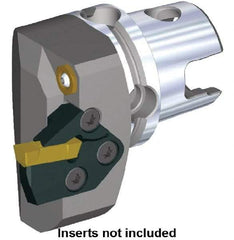 Kennametal - A3 & A4 Modular Blade Insert, 63.5mm Head Length, Modular Grooving Blade Holder Head - Right Hand Cut, System Size KM63XMZ, Through Coolant, Series KGMS - Caliber Tooling