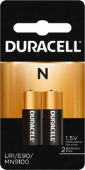 Duracell - Size N, Alkaline, 2 Pack, Standard Battery - 1.5 Volts, Button Tab Terminal, LR14, ANSI 910A Regulated - Caliber Tooling