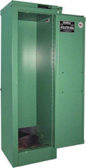 Securall Cabinets - 1 Door, Green Steel Standard Safety Cabinet for Flammable and Combustible Liquids - 46" High x 14" Wide x 13-5/8" Deep, Self Closing Door, 3 Point Key Lock, D, E Cylinder Capacity - Caliber Tooling