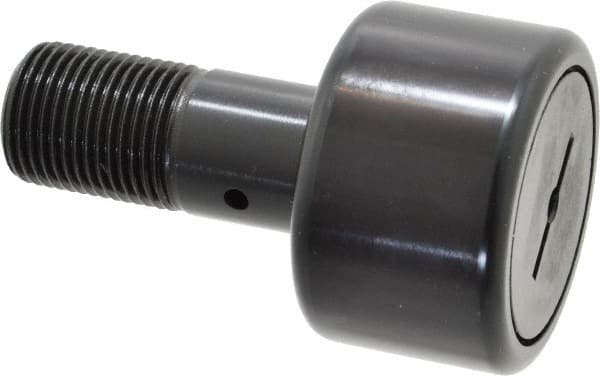 Accurate Bushing - 2" Roller Diam x 1-1/4" Width, 7/8" Stud Diam x 2" Length, Stud Cam Follower - Steel, 1" Thread Length, 7/8-14 Thread, 3-1/4" OAL, 10,370 Lb Dynamic Cap, 10,700 Lb Static Cap - Caliber Tooling