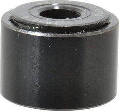 Accurate Bushing - 1/4" Bore, 3/4" Roller Diam x 1/2" Roller Width, Steel Yoke Cam Follower - 2,140 Lb Dynamic Load Capacity, 9/16" Overall Width - Caliber Tooling