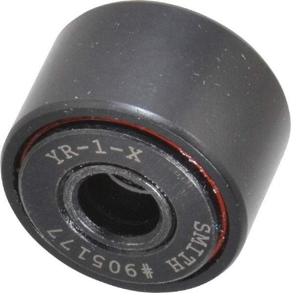 Accurate Bushing - 5/16" Bore, 1" Roller Diam x 5/8" Roller Width, Steel Yoke Cam Follower - 3,030 Lb Dynamic Load Capacity, 11/16" Overall Width - Caliber Tooling