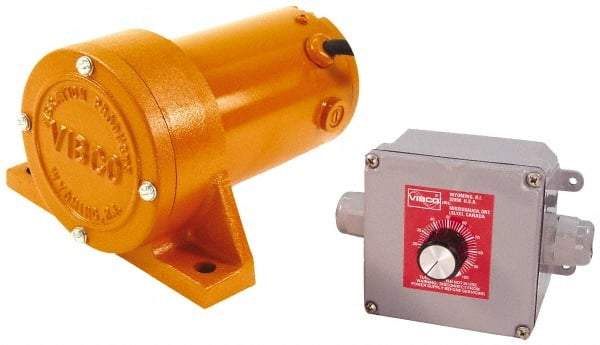 Vibco - 1 Phase, 1.3 Amp, 115 Volt, 6-3/4" Long, Electric Vibrators - 0 to 100 Lbs. Force, 68 Decibels - Caliber Tooling