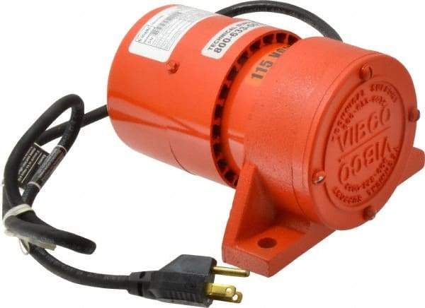 Vibco - 1 Phase, 1.5 Amp, 115 Volt, 7-1/2" Long, Electric Vibrators - 0 to 60 Lbs. Force, 48 Decibels - Caliber Tooling