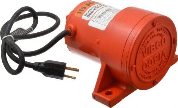 Vibco - 1 Phase, 1.7 Amp, 115 Volt, 5-3/8" Long, Electric Vibrators - 0 to 80 Lbs. Force, 50 Decibels - Caliber Tooling