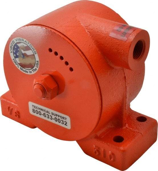 Vibco - 900 Lb. Force, 21 Cubic Feet per Minute, 4,500 RPM, 77 Decibel, Pneumatic Vibrator - 6-3/4" Long x 2-5/8" Wide x 5-3/8" High, 1/2 Port Inlet - Caliber Tooling