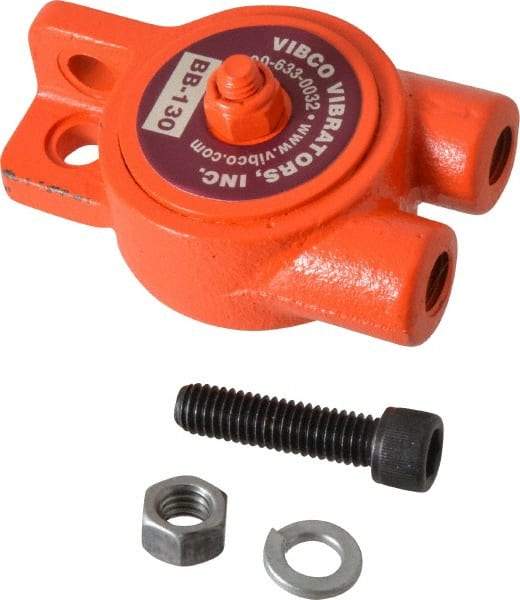 Vibco - 80 Lb. Force, 7-1/2 Cubic Feet per Minute, 19,000 RPM, 72 Decibel, Pneumatic Vibrator - 3-3/4" Long x 1-15/16" Wide x 2-1/4" High, 1/4 Port Inlet, 1/4 Port Outlet - Caliber Tooling