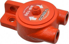 Vibco - ,250 Lb. Force, 11 Cubic Feet per Minute, 15,500 RPM, 77 Decibel, Pneumatic Vibrator - 4-1/8" Long x 2" Wide x 2-9/16" High, 1/4 Port Inlet, 1/4 Port Outlet - Caliber Tooling