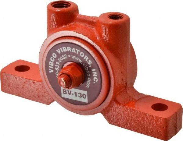 Vibco - 80 Lb. Force, 7-1/2 Cubic Feet per Minute, 19,000 RPM, 76 Decibel, Pneumatic Vibrator - 4-7/8" Long x 1-15/16" Wide x 2-3/4" High, 1/8 Port Inlet, 1/4 Port Outlet - Caliber Tooling