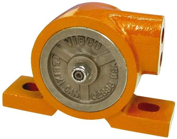 Vibco - 650 Lb. Force, 17 Cubic Feet per Minute, 10,000 RPM, 78 Decibel, Pneumatic Vibrator - 5-9/16" Long x 1-1/2" Wide x 4-3/4" High, 3/8 Port Inlet, 3/8 Port Outlet - Caliber Tooling