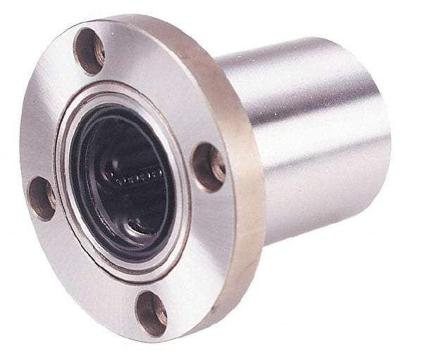 Value Collection - 1/4" ID, Round Flanged Double Linear Bearing - 1/2" OD - Caliber Tooling