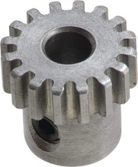 Boston Gear - 5 Pitch, 4" Pitch Diam, 20 Tooth Spur Gear - 1-3/4" Face Width, 1-1/16" Bore Diam, 3.38" Hub Diam, 14.5° Pressure Angle, Steel - Caliber Tooling